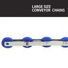 ST133F6 Blue Steel Roller Escalator Step Chain Moving Walkway Parts
