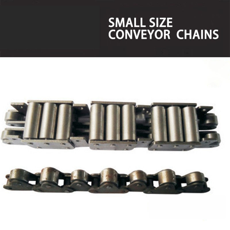 Carbon Steel Short Pitch Heavy Duty Conveyor Chain With Top Roller